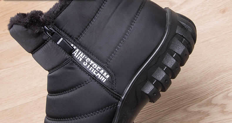 CHERY- Bottines de neige zippées en coton chaud pour femmes