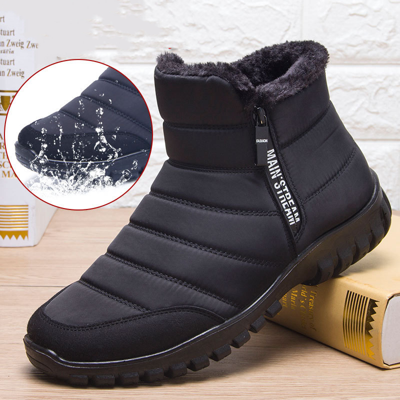 CHERY- Bottines de neige zippées en coton chaud pour femmes