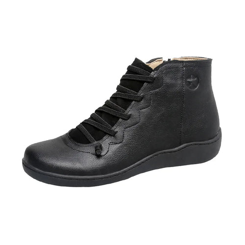 RIMA-Bottines vintage en cuir confortables pour femmes