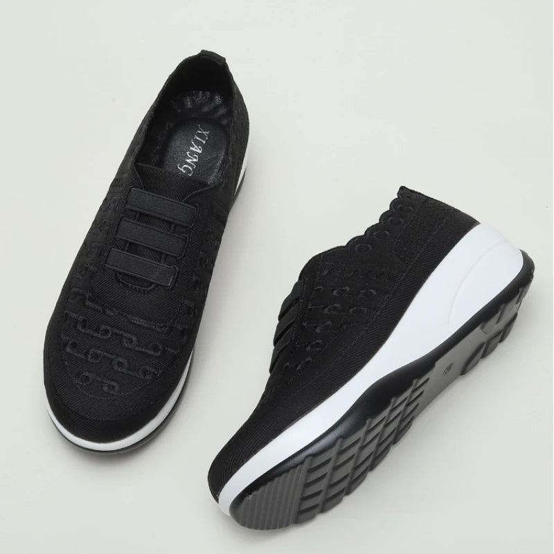 LANA- chaussures à Semelle Compensée et Respirantes pour Femmes