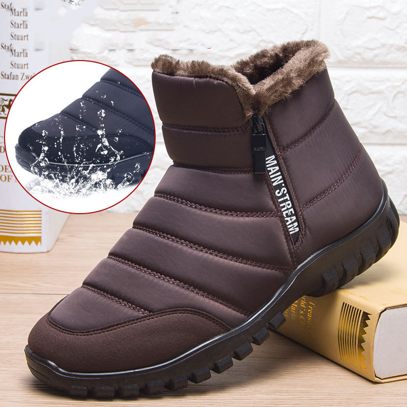 CHERY- Bottines de neige zippées en coton chaud pour femmes