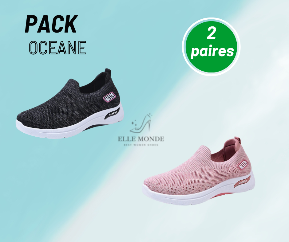 Océane- Chaussures de marche respirantes et Décontractées pour Femmes