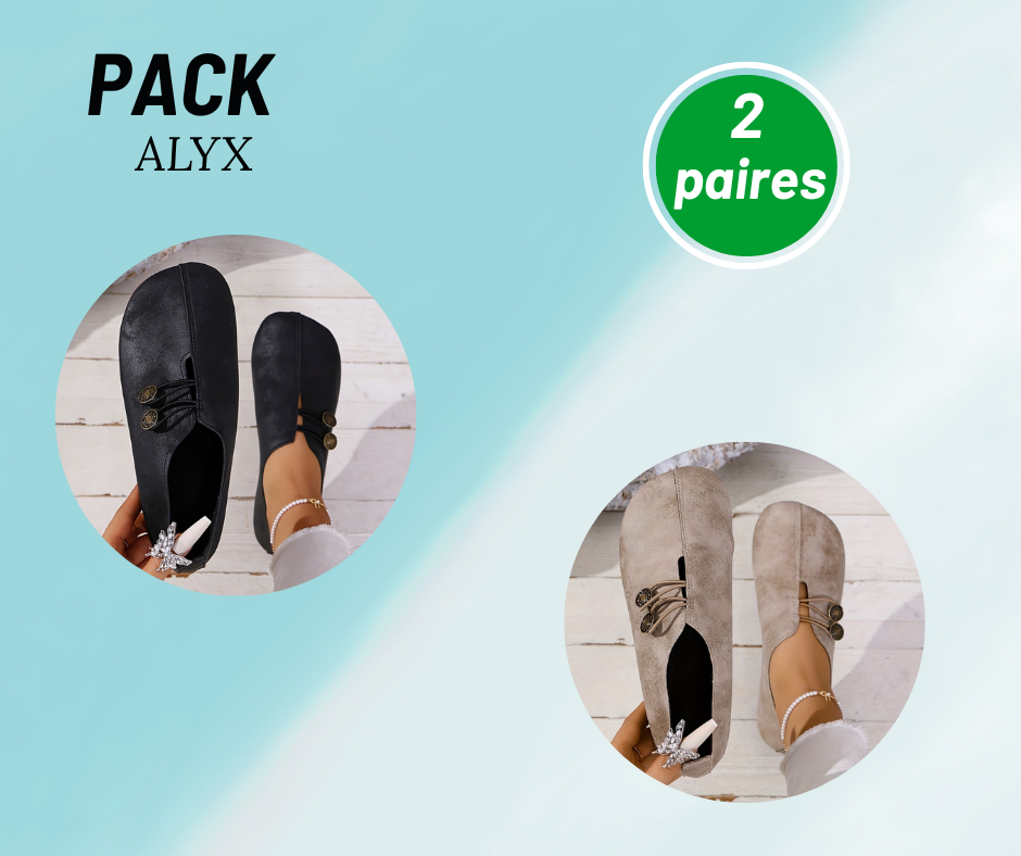 Alyx- chaussures confortables à bout large pour femmes