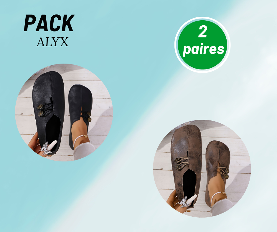 Alyx- chaussures confortables à bout large pour femmes