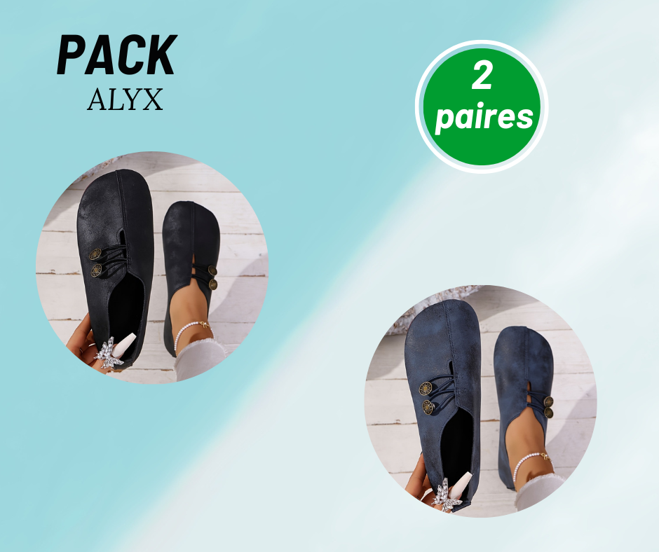 Alyx- chaussures confortables à bout large pour femmes