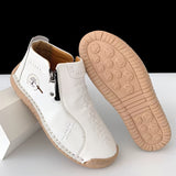 Muriel- Bottines en cuir confortables et antidérapantes pour femmes